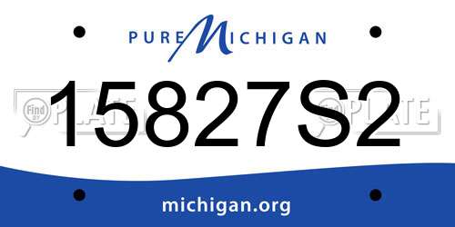 15827S2 Michigan License Plate