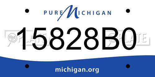 15828B0 Michigan License Plate