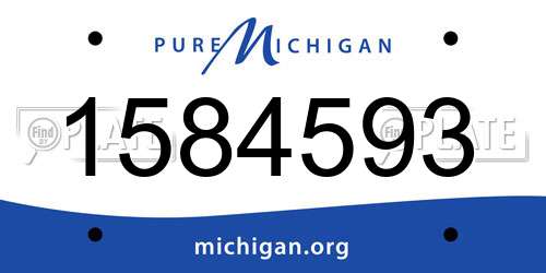1584593 Michigan License Plate
