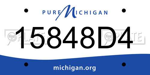 15848D4 Michigan License Plate