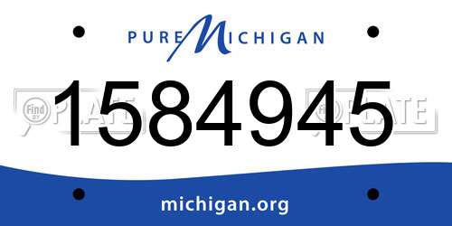 1584945 Michigan License Plate