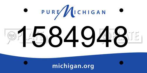 1584948 Michigan License Plate
