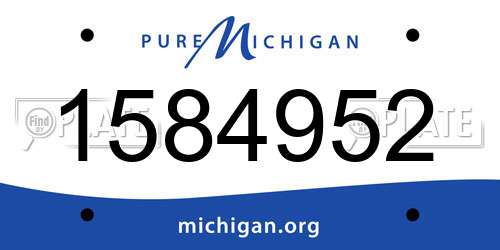 1584952 Michigan License Plate