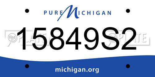 15849S2 Michigan License Plate