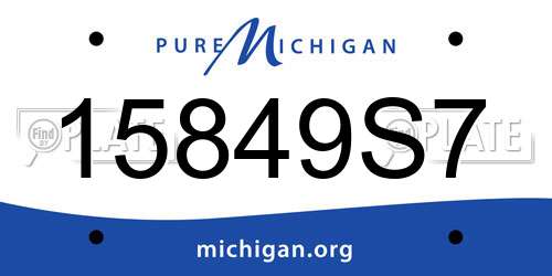 15849S7 Michigan License Plate