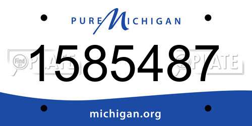 1585487 Michigan License Plate