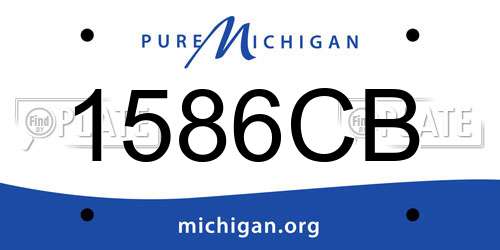 1586CB Michigan License Plate