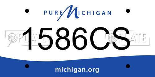 1586CS Michigan License Plate