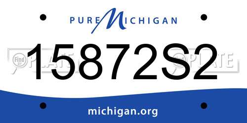 15872S2 Michigan License Plate