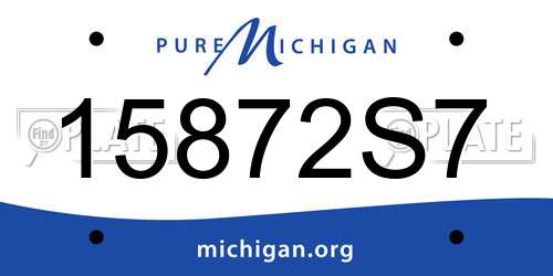 15872S7 Michigan License Plate