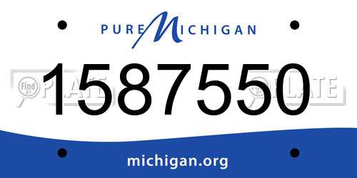1587550 Michigan License Plate