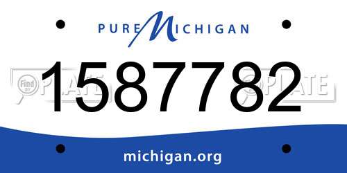 1587782 Michigan License Plate