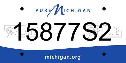 15877S2 Michigan License Plate