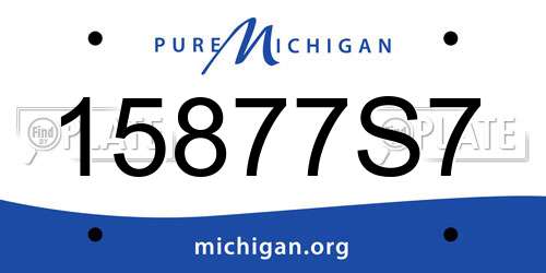 15877S7 Michigan License Plate