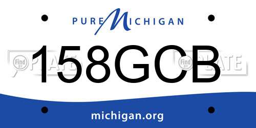 158GCB Michigan License Plate