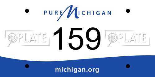 159 Michigan License Plate