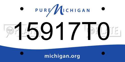 15917T0 Michigan License Plate