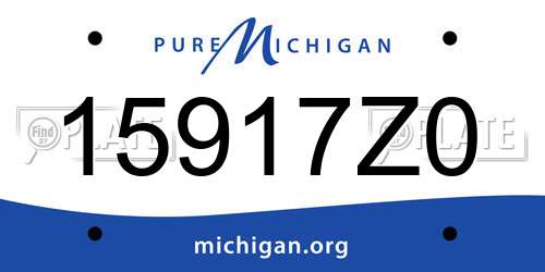 15917Z0 Michigan License Plate