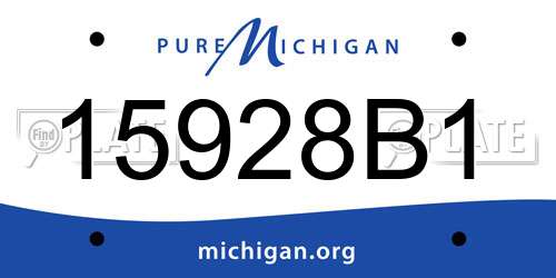 15928B1 Michigan License Plate