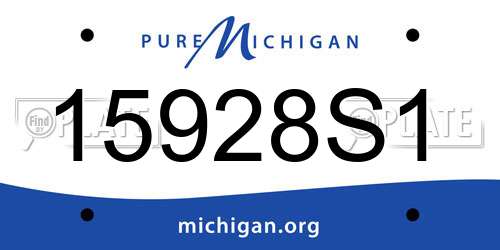 15928S1 Michigan License Plate