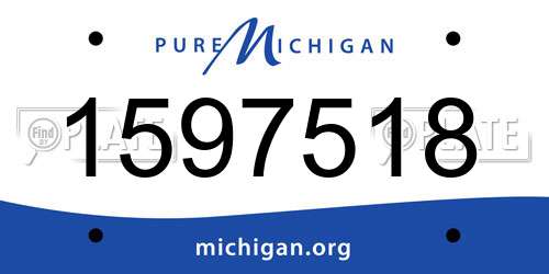 1597518 Michigan License Plate