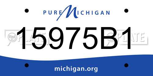 15975B1 Michigan License Plate