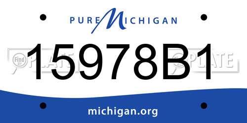 15978B1 Michigan License Plate