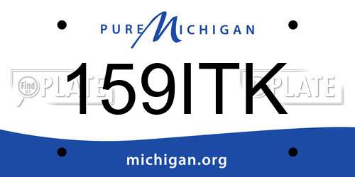 159ITK Michigan License Plate