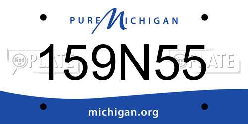 159N55 Michigan License Plate