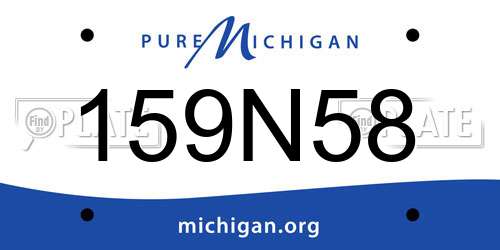 159N58 Michigan License Plate