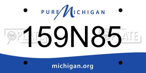 159N85 Michigan License Plate