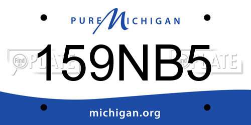 159NB5 Michigan License Plate