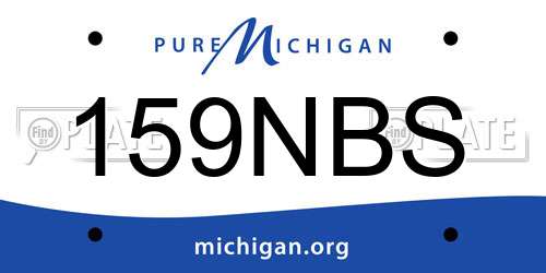 159NBS Michigan License Plate