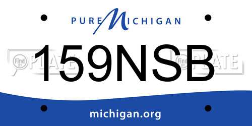 159NSB Michigan License Plate