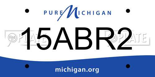15ABR2 Michigan License Plate
