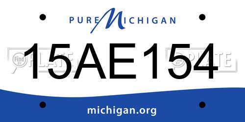 15AE154 Michigan License Plate