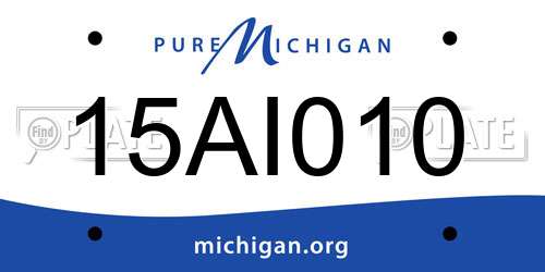 15AI010 Michigan License Plate