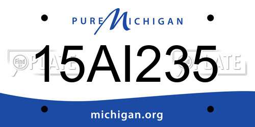 15AI235 Michigan License Plate