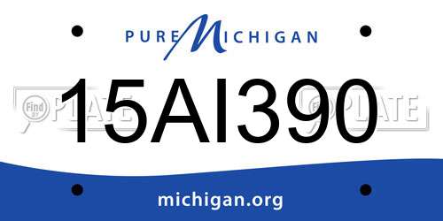 15AI390 Michigan License Plate