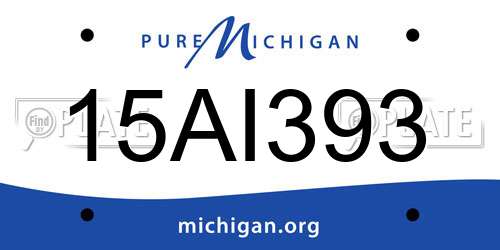 15AI393 Michigan License Plate