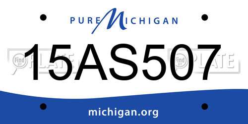 15AS507 Michigan License Plate