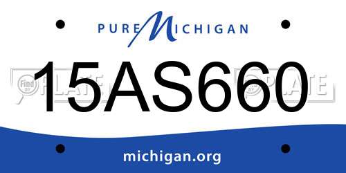 15AS660 Michigan License Plate