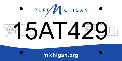15AT429 Michigan License Plate