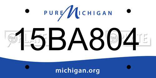 15BA804 Michigan License Plate