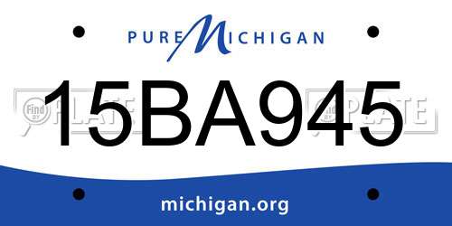 15BA945 Michigan License Plate