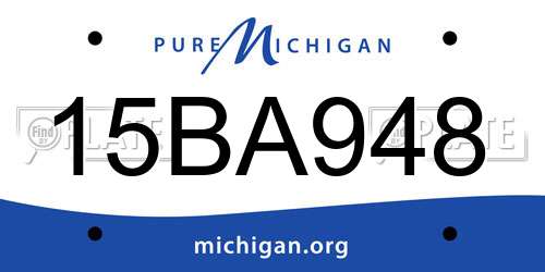 15BA948 Michigan License Plate