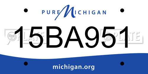 15BA951 Michigan License Plate