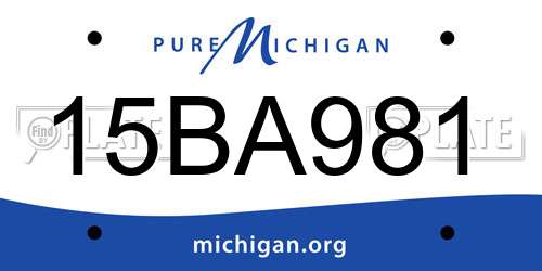 15BA981 Michigan License Plate