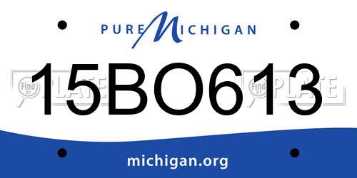 15BO613 Michigan License Plate
