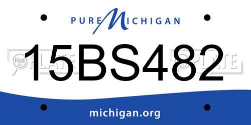 15BS482 Michigan License Plate